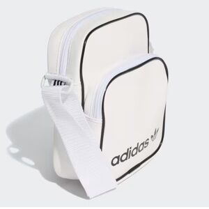 Adidas White and Black Mini Crossbody Bag